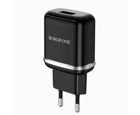  Адаптер Сетевой Borofone BA36A High QC3.0 1USB/5V/3A (black) 