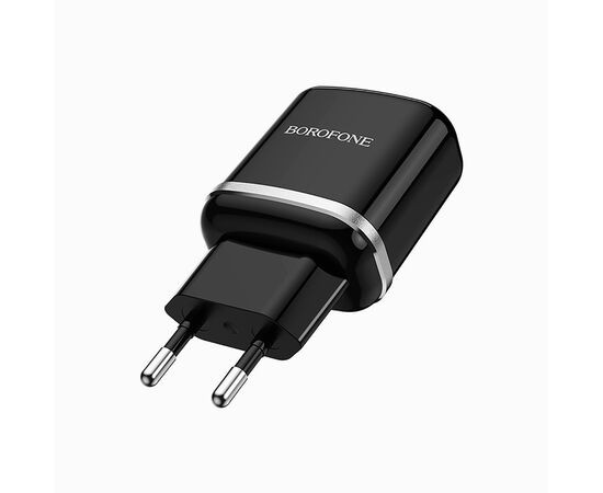  Адаптер Сетевой Borofone BA36A High QC3.0 1USB/5V/3A (black) 