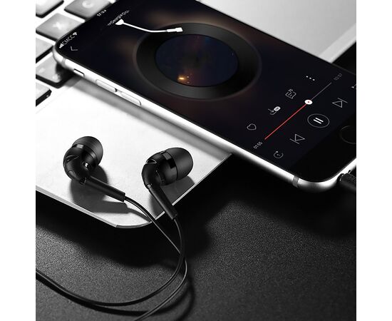  Проводные наушники с микрофоном внутриканальные Hoco M40 Prosody universal, 3.5 Jack (black) 