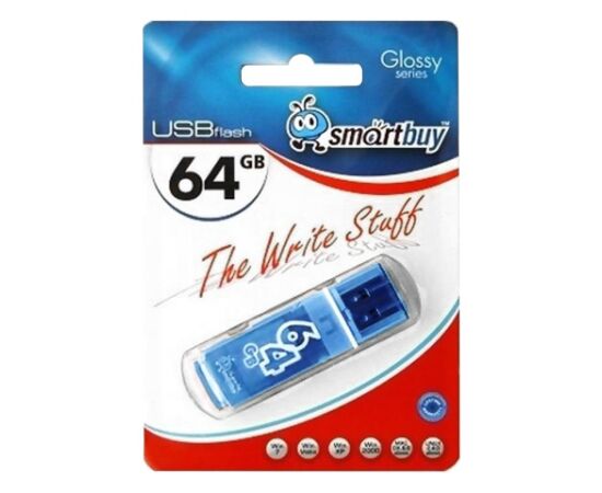  Флэш накопитель USB 64 Гб Smart Buy Glossy (blue) 