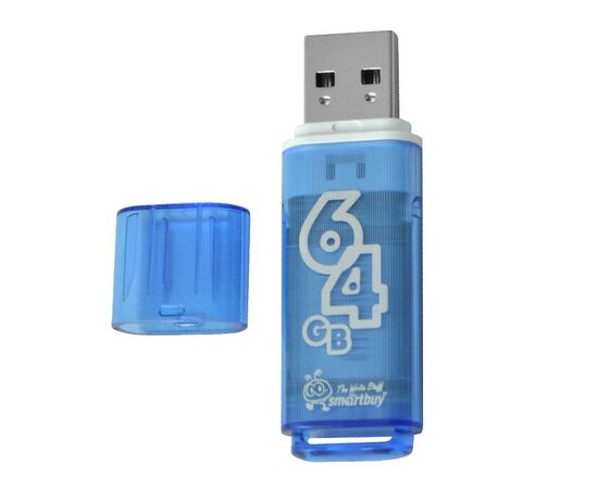  Флэш накопитель USB 64 Гб Smart Buy Glossy (blue) 