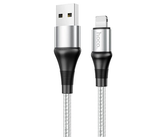  Кабель USB - Apple lightning Hoco X50 Excellent 2,4А (grey) (202539) 