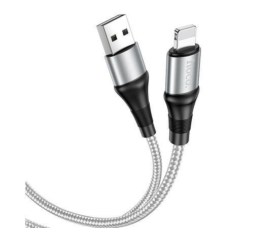  Кабель USB - Apple lightning Hoco X50 Excellent 2,4А (grey) (202539) 