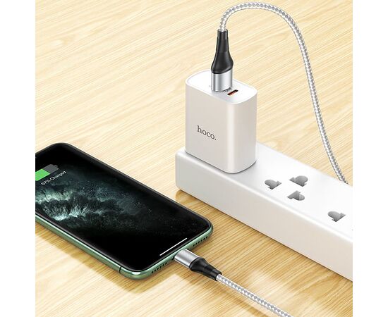  Кабель USB - Apple lightning Hoco X50 Excellent 2,4А (grey) (202539) 