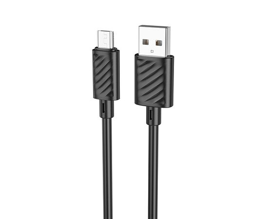  Кабель USB - микро USB HOCO X88 Gratified, 1.0м, круглый, 2.4A, силикон, цвет: белый (1/33/330) 