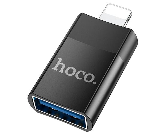 Адаптер Hoco OTG UA17 USB2.0 - Lightning (black) (213918) 