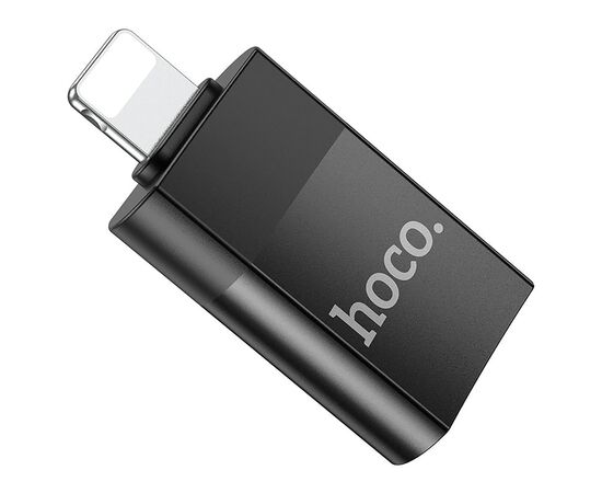  Адаптер Hoco OTG UA17 USB2.0 - Lightning (black) (213918) 