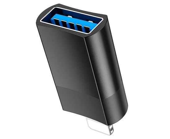  Адаптер Hoco OTG UA17 USB2.0 - Lightning (black) (213918) 