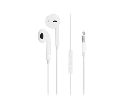  Проводные наушники с микрофоном вкладыши [Apple] EaePods MD827FE/A Jack 3,5 (Класс С) (white)(60136) 