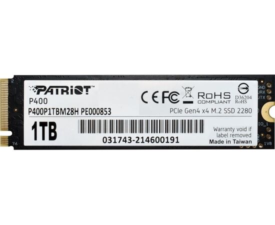  SSD PATRIOT P400 P400P1TBM28H M.2 2280 1TB 