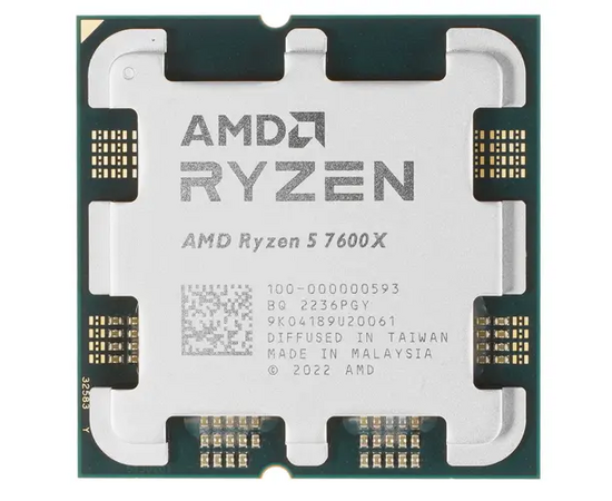  Процессор AMD Ryzen 5 7600X (100-000000593) (Soc-AM5/4.7/5.3GHz/6C/12T/32Mb/105W/Tray) 