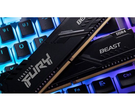  ОЗУ Kingston 64GB 3200MHz DDR4 CL16 DIMM (Kit of 4) 1Gx8 Fury Beast Black KF432C16BB1K4/64 