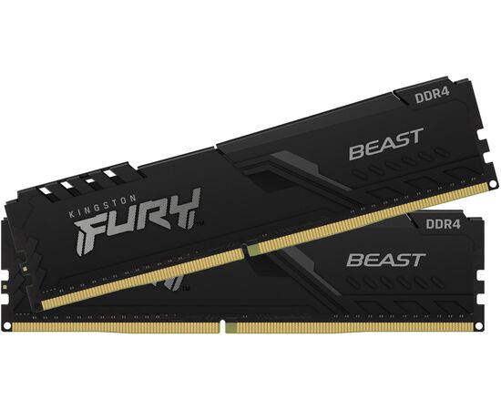 ОЗУ Kingston 64GB 3200MHz DDR4 CL16 DIMM (Kit of 4) 1Gx8 Fury Beast Black KF432C16BB1K4/64 