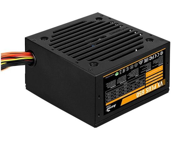  Блок питания Aerocool VX Plus 650, 650W, ATX v2.3, fan 12cm, 2x PCI-E [6+2-Pin], 4x Sata, 3x MOLEX, 1x FDD 