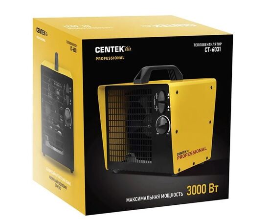  Тепловентилятор Centek СТ -6031 профессиональный 1000/2000/3000Вт, заик от перегрева. 35мз. 250м3/час 