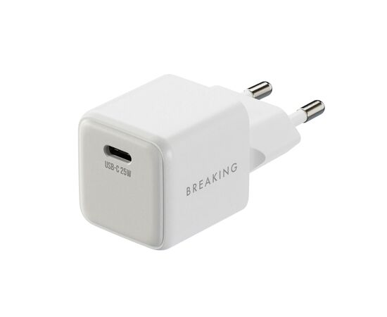 СЗУ Breaking P-11, USB-C, GaN 25W, 3A + кабель USB-C - USB-C (Белый) 