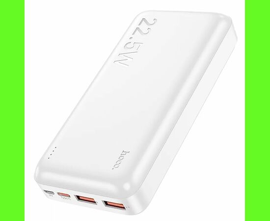  Аккумулятор внешний HOCO J101A, Astute, 20000mAh, QC3.0, PD3.0, цвет: белый (1/42) 