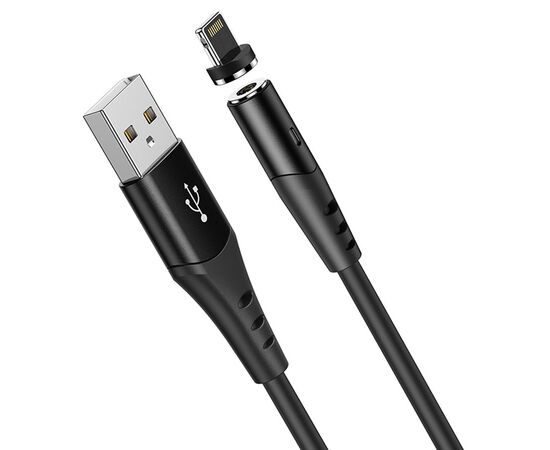  Кабель USB HOCO X60 Honorific USB - Lightning магнитный, 2А, 1 м, черный 