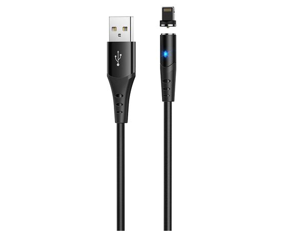  Кабель USB HOCO X60 Honorific USB - Lightning магнитный, 2А, 1 м, черный 