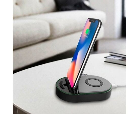  Беспроводное зарядное устройство TOTU CACW-02 Multifuction с Кабелем USB - Micro, черный 