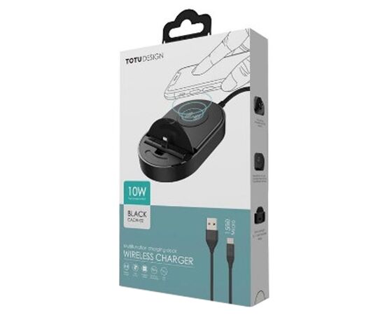  Беспроводное зарядное устройство TOTU CACW-02 Multifuction с Кабелем USB - Micro, черный 