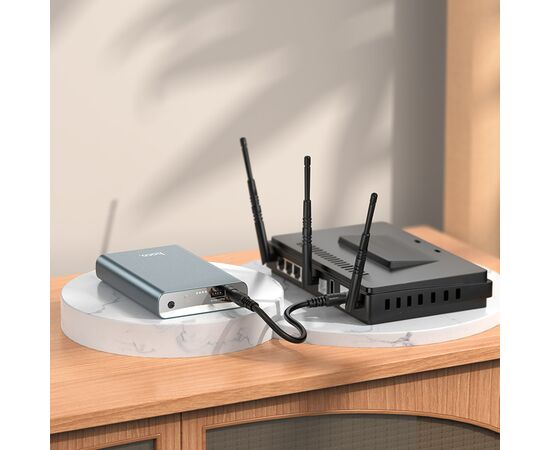  Портативный аккумулятор HOCO J97 UPS Multi function, 2.1A, 10000 мА⋅ч, серый металлик 