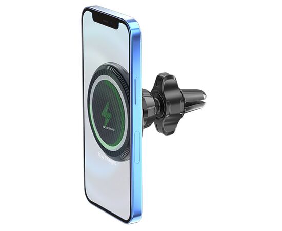  Автомобильный держатель BOROFONE BH45 Mobile, магнитный с беспроводной зарядкой, 15W, на воздуховод, черный 