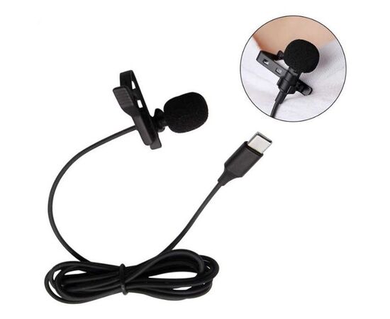  Микрофон CANDC DC-C3DM двойной, петличный, Type-C, 6 м, черный 