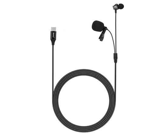  Микрофон JMARY MC-R6, петличный, Type-C, 1м, черный 