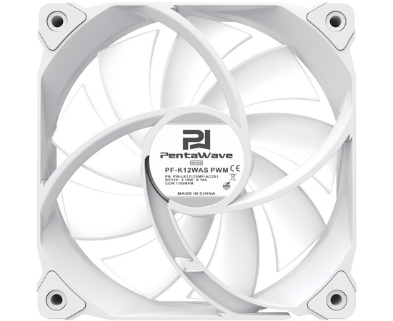  Вентилятор PentaWave PF-K12WAS PWM / ARGB / 120mm 4 pin Magnetic Hydraulic 500-1700rpm 76CFM 28.7dBA/ White 