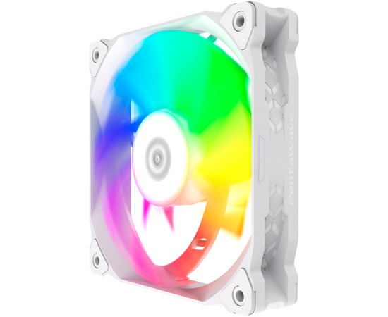  Вентилятор PentaWave PF-K12WAS PWM / ARGB / 120mm 4 pin Magnetic Hydraulic 500-1700rpm 76CFM 28.7dBA/ White 