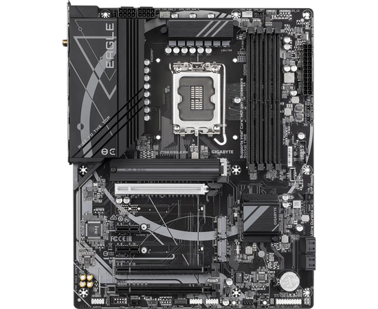  Материнская плата Gigabyte Z790 Eagle AX Soc-1700 Intel Z790 4xDDR5 ATX AC`97 8ch(7.1) 2.5Gg RAID+HDMI+DP 