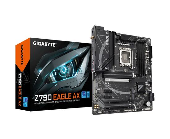  Материнская плата Gigabyte Z790 Eagle AX Soc-1700 Intel Z790 4xDDR5 ATX AC`97 8ch(7.1) 2.5Gg RAID+HDMI+DP 