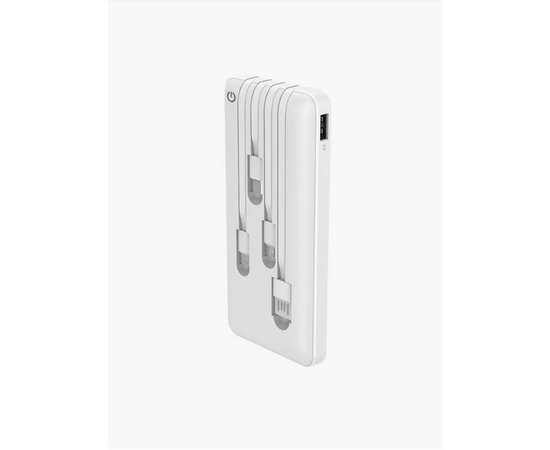  Perfeo Powerbank ABSOLUTE 10000mah In Micro usb,USB /Out USB,Micro usb,Type-C,Lightning, 2.1А/ White 