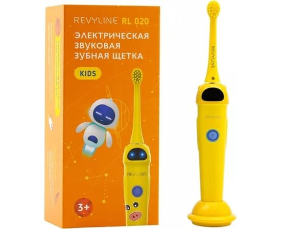  Электрическая зубная щетка REVYLINE RL 020 насадки для щётки 3шт, цвет оранжевый [5384] 