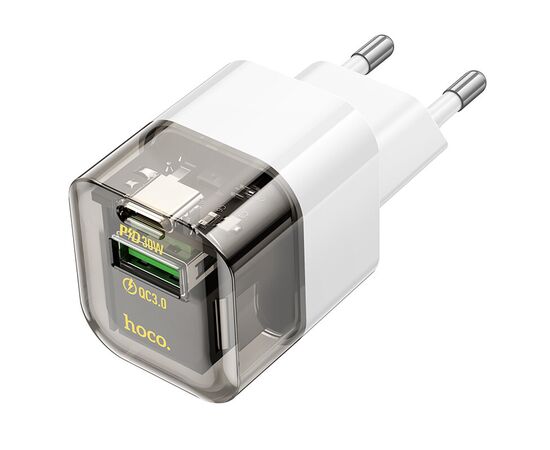  СЗУ HOCO C131A Platinum dual-port PD30W+QC3.0 charger(EU) 