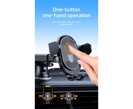  Автомобильный держатель BOROFONE BH85 Experience one-button (чёрный) 