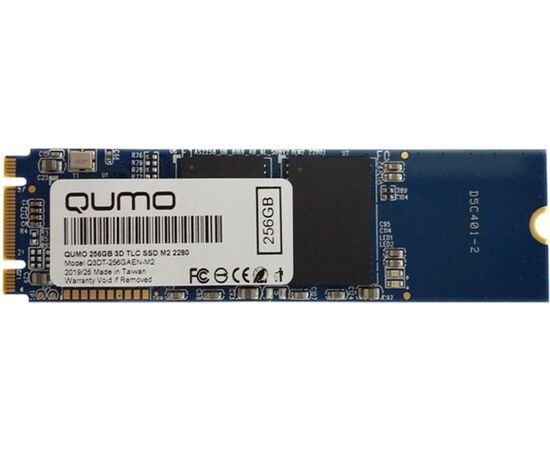  SSD M.2 256GB SATA3 Qumo Novation (Q3DT-256GAEN-M2) (2280, AS2258, 3D TLC, R/W: up to 560/540MB/s) 