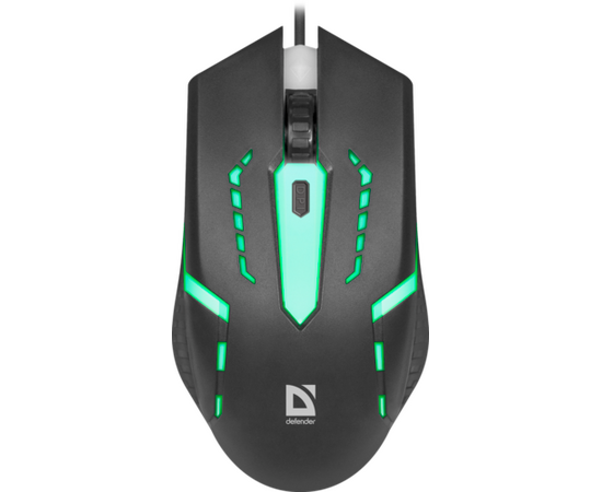  Мышь DEFENDER Hit MB-601 Black, 7 цветов, 4 кн., 1200 dpi, USB 