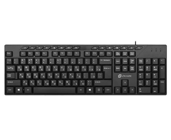  Клавиатура Oklick 125M черный USB Multimedia (1678108) 