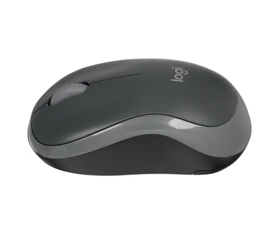  Мышь беспроводная Logitech M186 (910-004131) черный/серый (1000dpi) USB2.0 (2but) 