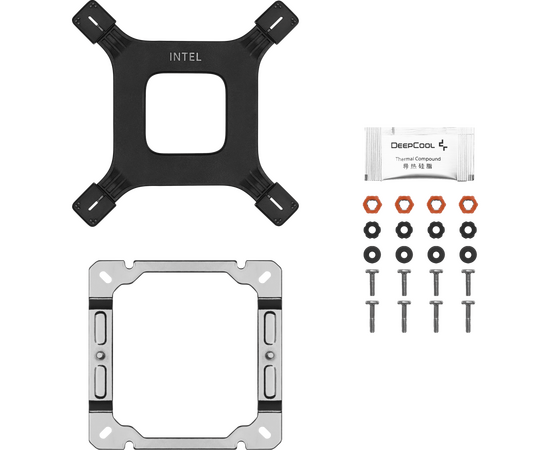  Кулер DEEPCOOL AG400 Digital WH LGA1700/1200/115X/AM5/AM4 (9шт/кор, TDP 220W, PWM, Fan 120mm, 4 тепл. трубки, черный) RET 