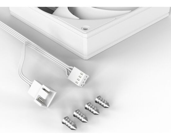  Вентилятор ID-COOLING AS-120-W 120x120x25мм (PWM, резиновые углы, белый, 300-2000об/мин, супертихий) Box 