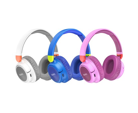  Bluetooth-наушники полноразмерные Bluetooth 5.2 250mah Hoco W43 Adventure (Blue) 