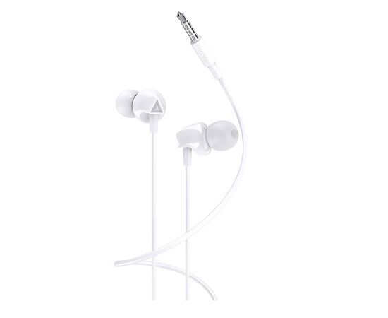  Наушники вакуумные для AUX разъема с микрофоном  длина 1.2м Hoco M60 Perfect sound universal (White) 