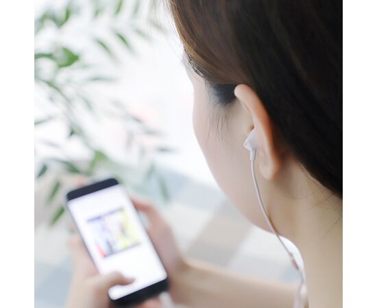  Наушники вакуумные для AUX разъема с микрофоном  длина 1.2м Hoco M60 Perfect sound universal (White) 