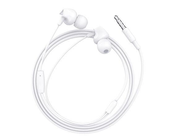  Наушники вакуумные для AUX разъема с микрофоном  длина 1.2м Hoco M60 Perfect sound universal (White) 
