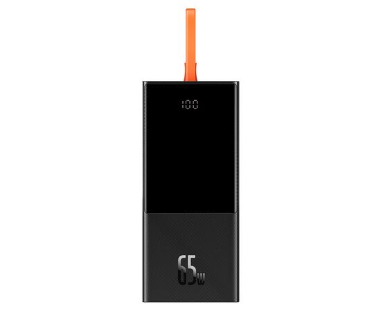  Портативный аккумулятор BASEUS Elf Digital Display, встроенный кабель Type-C, 3A, 20000 мА⋅ч, черный 