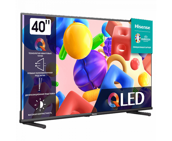  40" Телевизор Hisense 40A5KQ черный QLED 1920x1080, FULL HD, 60 Гц, Wi-Fi, SMART TV, VIDAA 