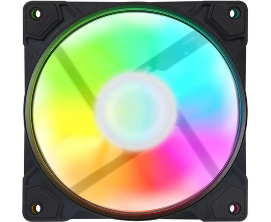  Вентилятор GMNG GG-CF120FRGB1-PWMBK RGB 120x120x25mm черный 4-pin 20-28dB 126gr Ret 